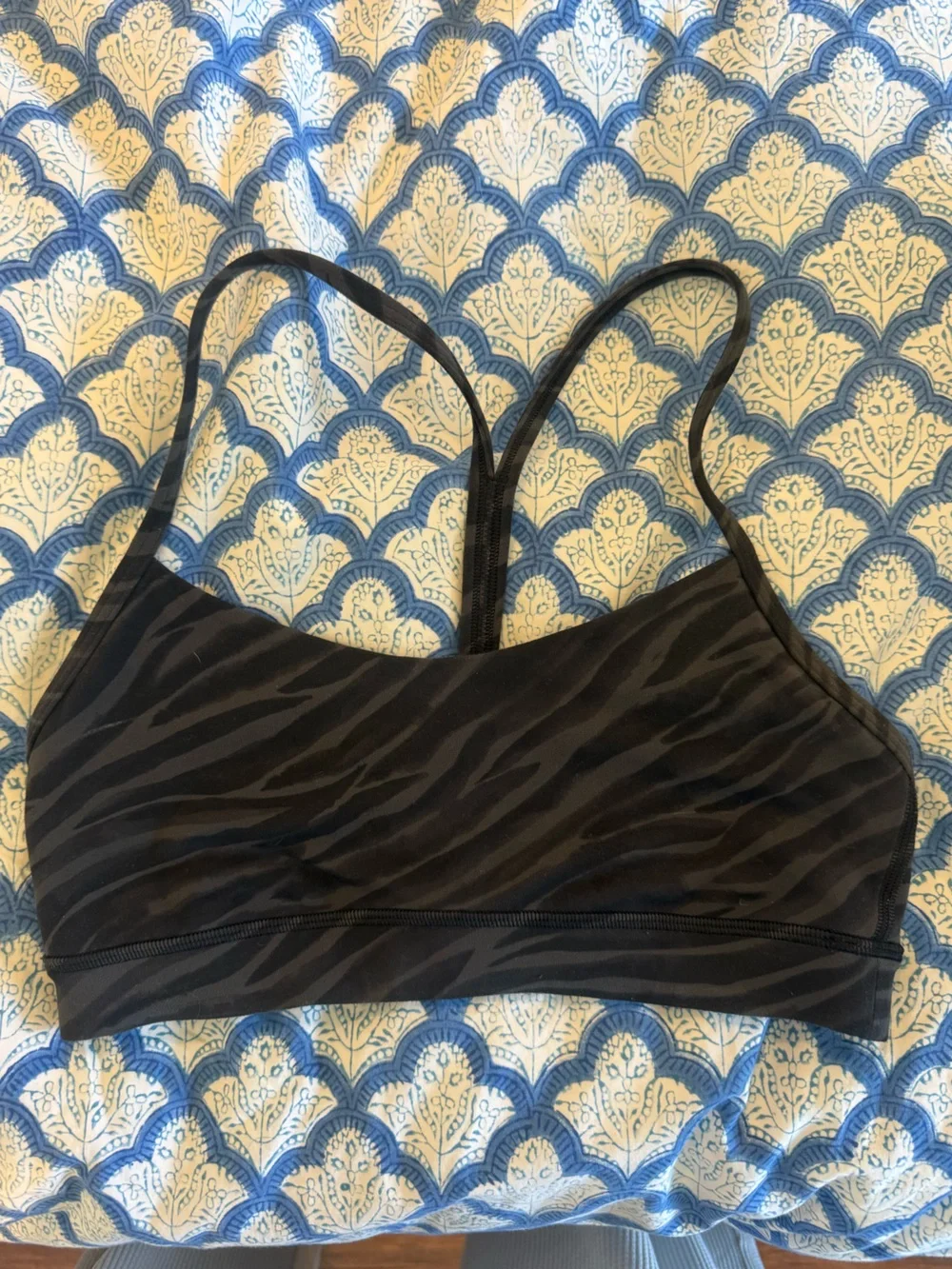 Lululemon Zebra Print Flow Y Sports Bra